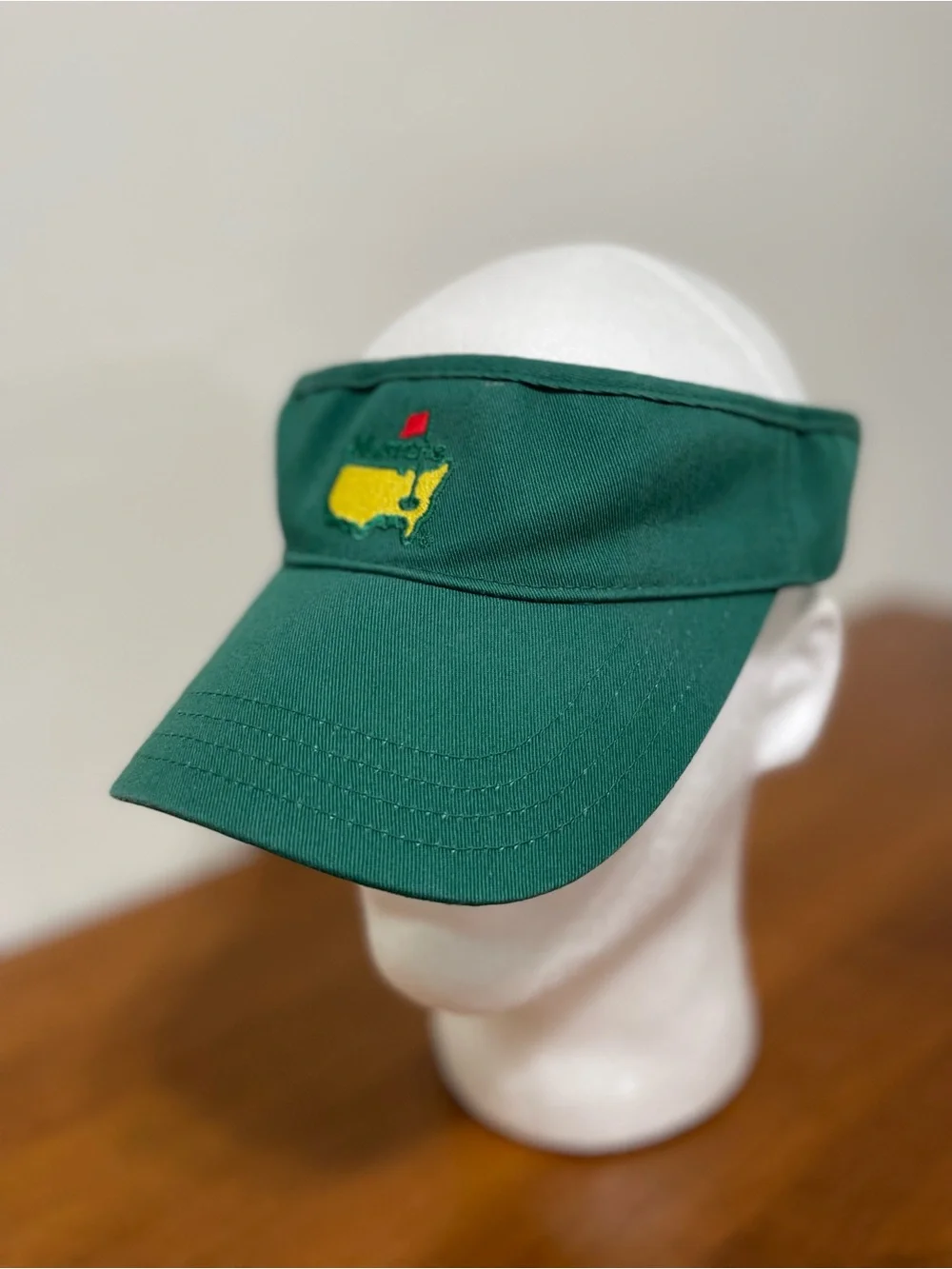 American Needle Masters Green Low Riser Visor Ionic Embroidered Yellow Map Flag